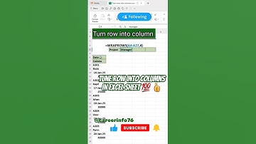 Turn rows into columns in excel 💯👍 #asmr #computer #excelformula #tricks #exceltips #trending #yt