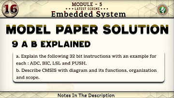 9 a b Model Paper Solution Explained Module 3 6th Sem Embedded systems ECE 2022 Scheme VTU