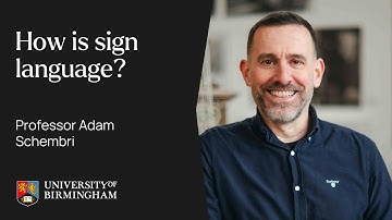 Professor Adam Schembri on "How is sign language?" | Inaugural lecture | University of Birmingham