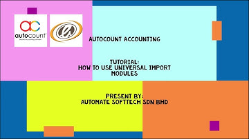 Autocount : How to use the Excel Import data to AutoCount