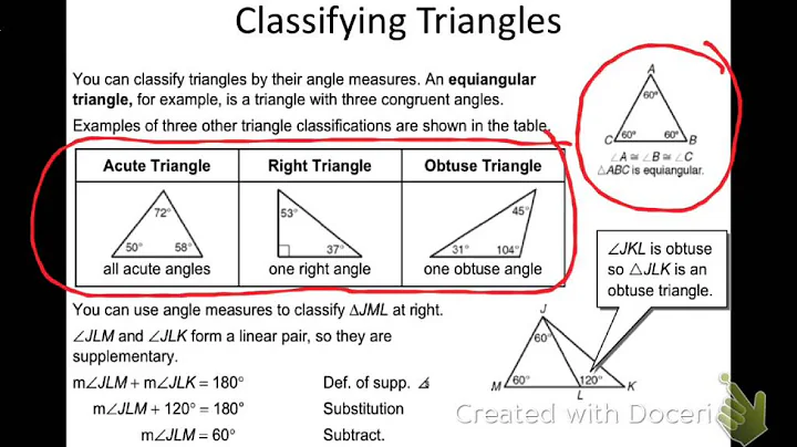 Geometry 4.1 (Classifying Triangles)