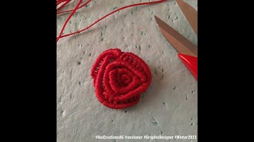 Macrame Red Rose 🌹 #OuiCreationsAG #analiencr #GraphicDesigner #MovieMaker #Winter2023