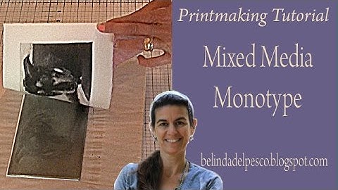 How to Make a Dark Field Monotype Print and Paint it with Watercolor and Colored Pencil