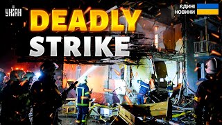 Dozens Of Victims Russia Hit A Residential Building With A Missile. Terrifying Footage From Ukraine