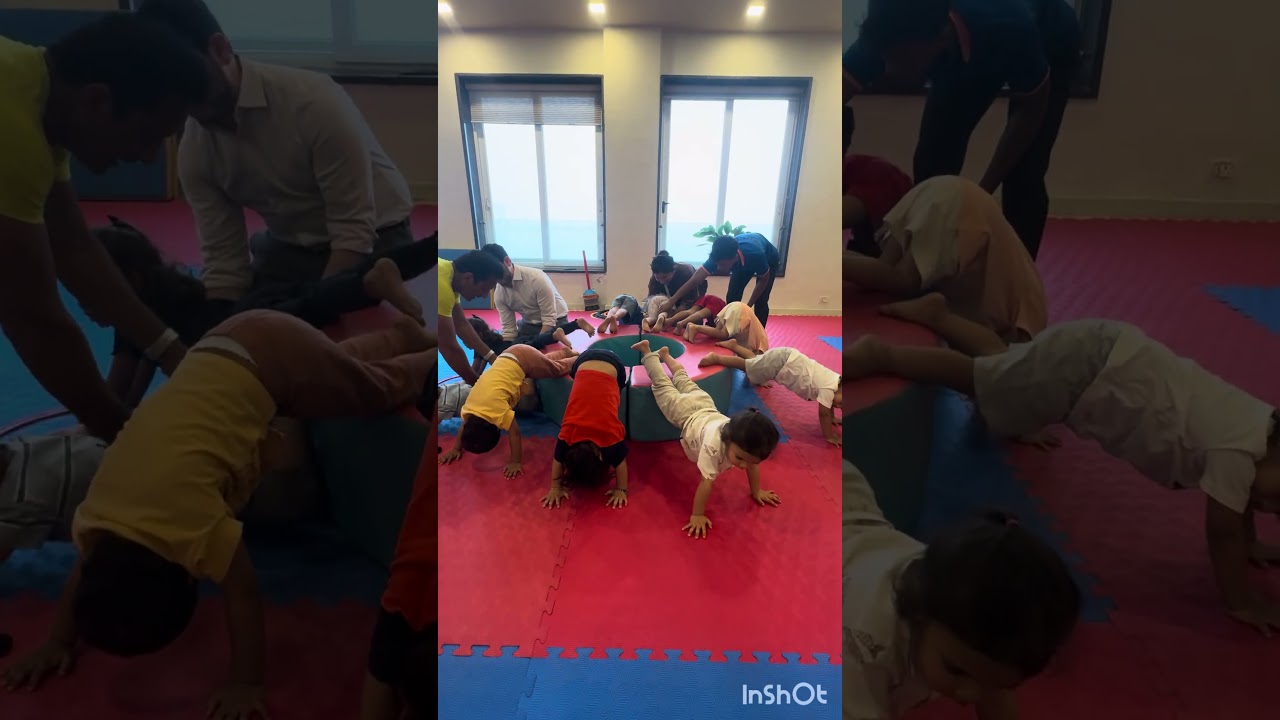 At Raju Sir, gym toddlers love moving around #viralshort #gym #kids ￼