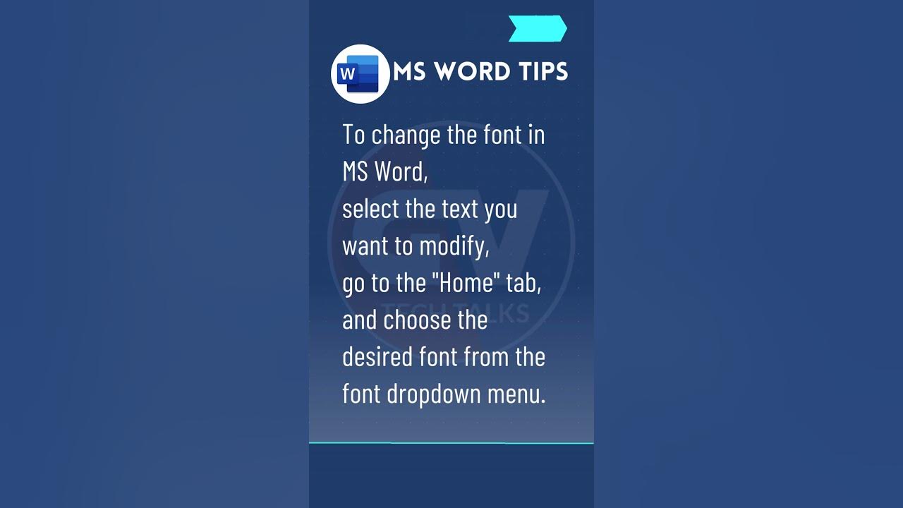 word-tips-3-how-to-change-the-font-type-in-ms-word-youtube