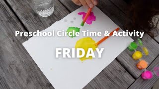 Friday - Preschool Circle Time - Art (8/20)