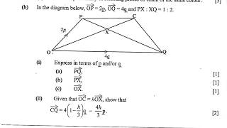 2017 Mathematics paper 2(internal)- Vectors exam revision questions and answers