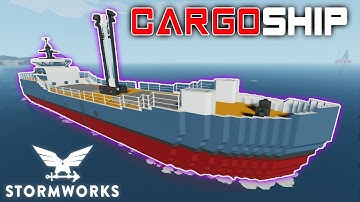 Crane + Radar  -  Cargo Vessel  -  Stormworks: Build and Rescue  - Part 8