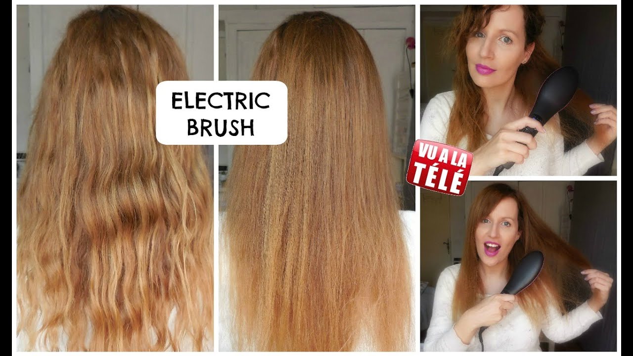Je teste la brosse lissante Glam Brush / Lissage cheveux - YouTube