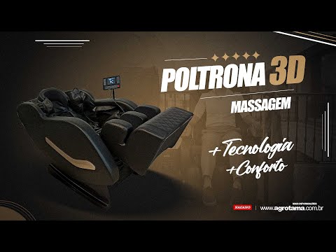 Vídeo de Poltrona 3D 5 Tipos de Massagem com Aquecimento Relaxante - Bivolt