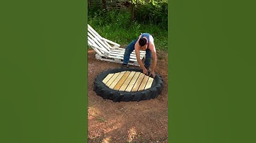 DIY backyard pallet pool fun! 💦🏖️ #diypool #poolhack