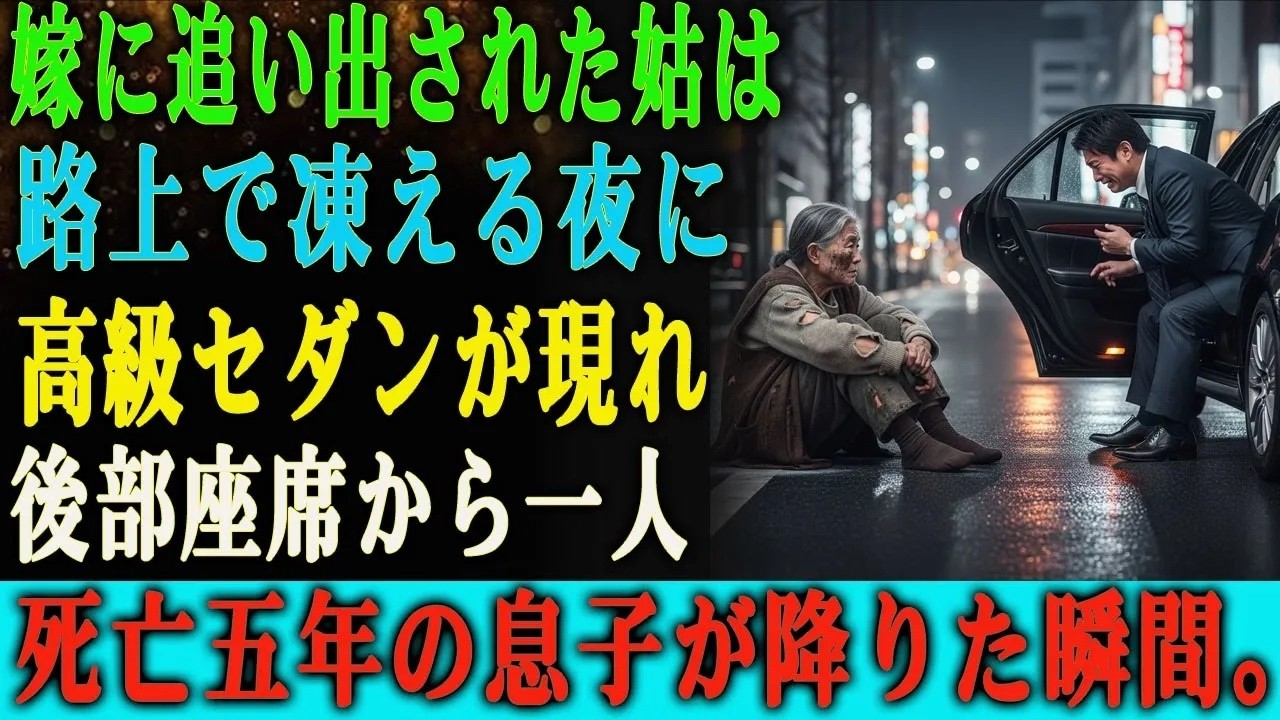 昨夜のニュースで、またホームレスの男性が凍死したって伝えてたわ。私はその画面を見ながら、自分の指先の感覚がなくなっていくのを感じてた。数日前、嫁に「疫病神」って罵られて、家から放り出されたあの夜から、私の人生は終わってた。でも昨夜は、違ったの。ガード下で震えてる私の前に、突然、黒塗りの高級車が止まったのよ。ドアが開いて、降りてきた男を見た瞬間、私の心臓は止まった。5年前に死んで、私が自分の手...