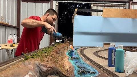 Train layout:Building this water scene from start to finish(epoxy resin)