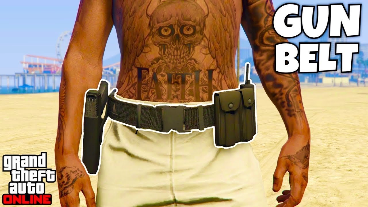 How to Get The GUN BELT on ANY OUTFIT In GTA 5 Online 1.72! NO TRANSFER, GET GUN BELT