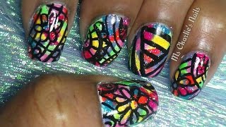 Abstract Psychedelic Nail Art