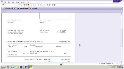SAP MM How to Print Contract ME9K