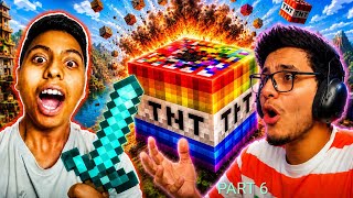 INFINITE TNT CHALLENGE ek tnt ne pura world uda diya ( Minecraft ep 6 😱
