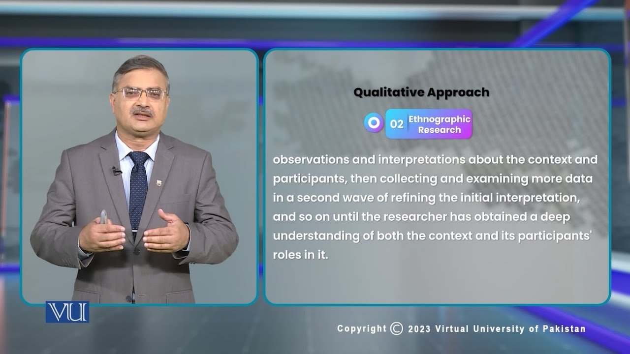Qualitative Approach - Ethnographic Research | Research Methods in Education | EDU407_Topic022