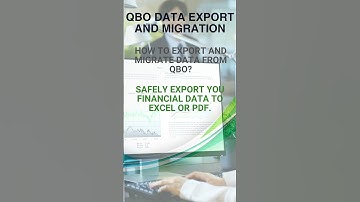 How to export and migrate data from QuickBooks Online? #accountingsoftware