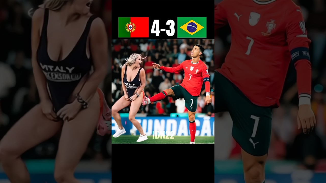 Ronaldo's Funny Incident || Portugal vs Brasil highlights imaginary 2090 
