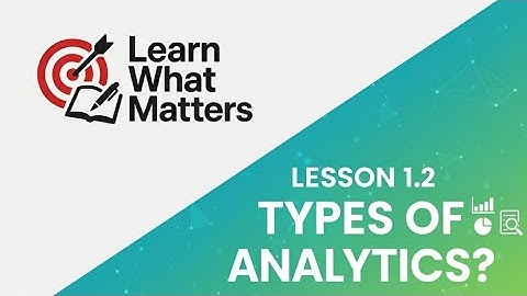Lesson 1.2: Unlock the Superpower of Analytics (Descriptive, Predictive & Prescriptive)