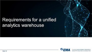 How to Merge the Data Lake and the Data Warehouse The Power of a Unified Analytics Warehouse