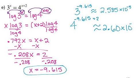 Precalc 3.4 Exponential and Logarithmic Equations
