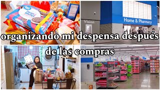 QUE COMPRÉ EN EL WALMART DE ÉL PASO TEXAS CON 125 DÓLARES??//ORGANIZACIÓN RÁPIDA DE MI DESPENSA