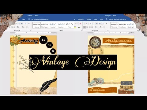 🕰️VINTAGE Design ideas using Microsoft Word for Projects | Ms Word Design |  Charlz Arts