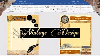 🕰️VINTAGE Design ideas using Microsoft Word for Projects | Ms Word Design |  Charlz Arts screenshot 2