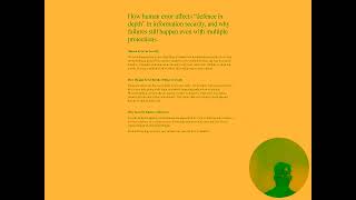 How human error affects “defence in depth” in information security.