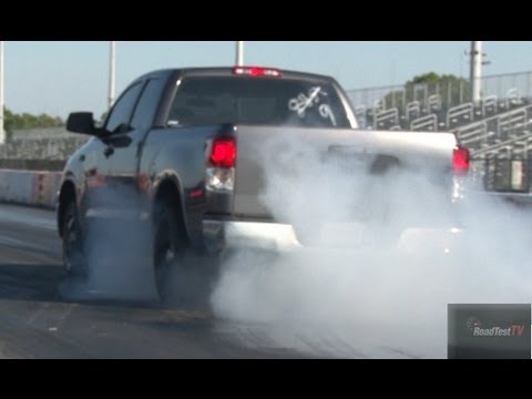 11 Sec Tundra TRD Supercharged vs 2012 Shelby GT 500 - Drag Video - Road Test TV