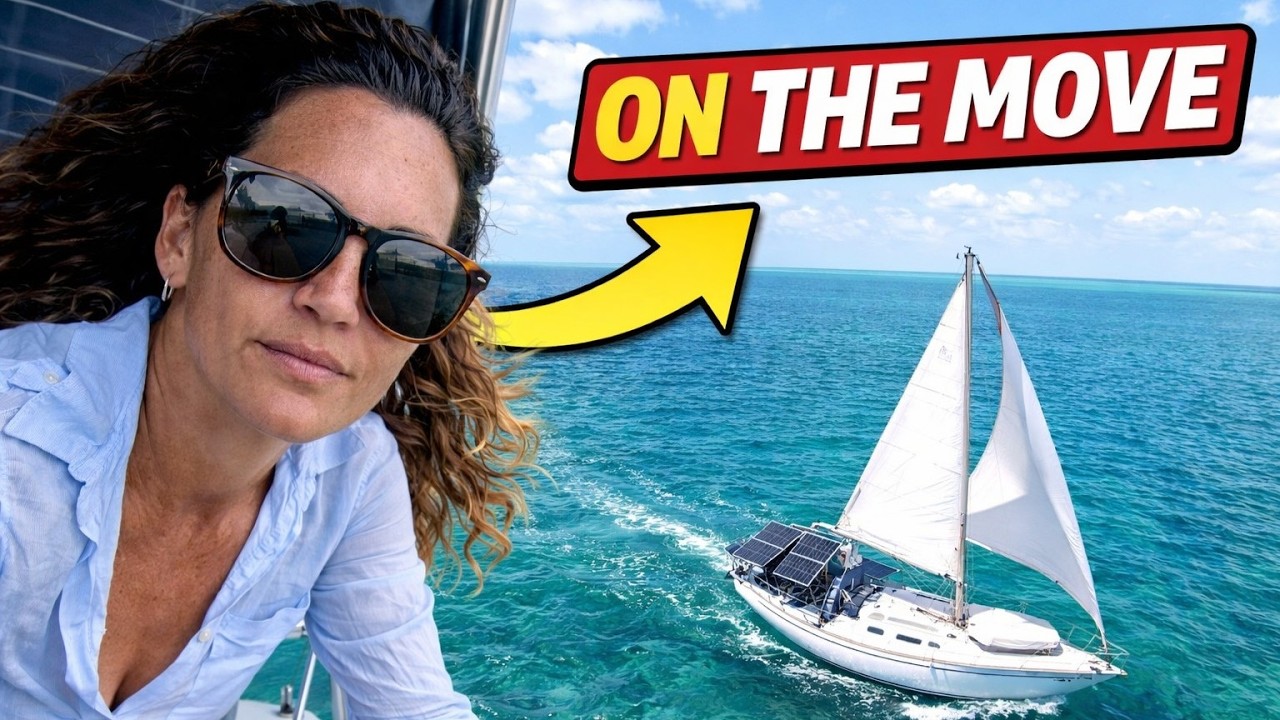 ⁣Motor Sailing Belize with the OLD Prop