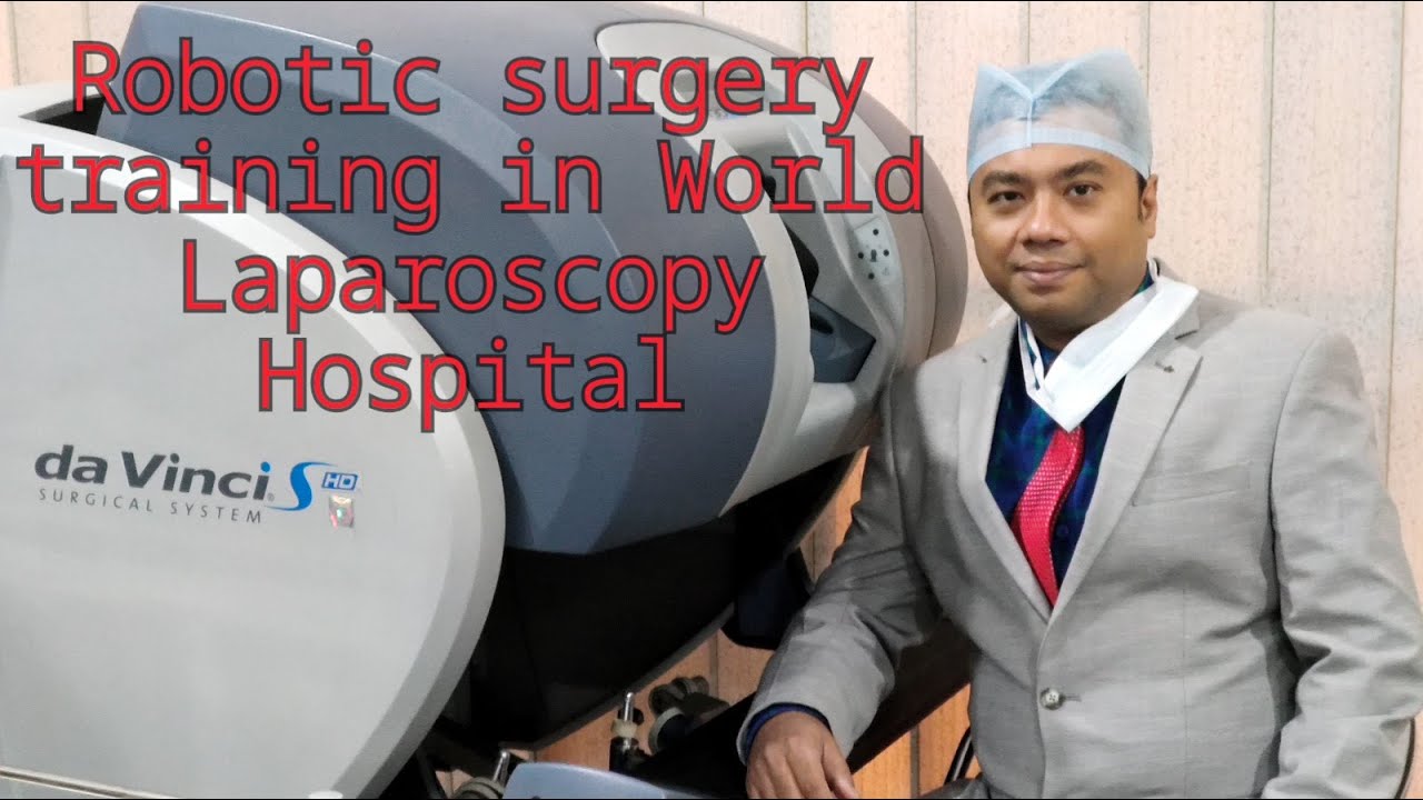 Robotic surgery training in World Laparoscopy Hospital - YouTube