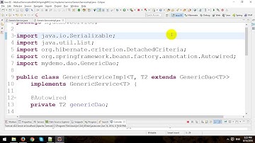 Generic DAO And Generic Service Implementation in Spring MVC