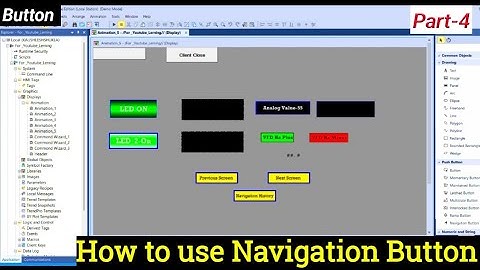 FactoryTalk View Studio  || How to use navigation button | Rockwell Display Navigation