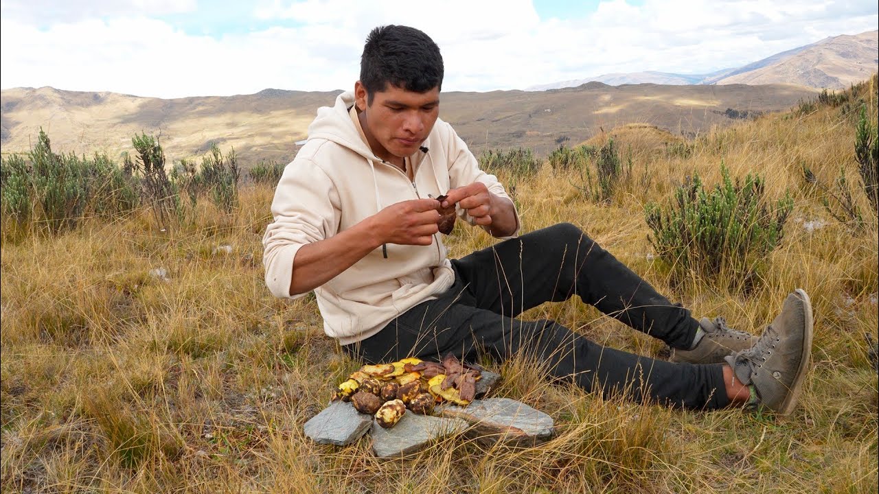 Así se recoge la leña en las alturas, y lo utilizamos para cocinar nuestros alimentos. 