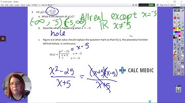 Removing Discontinuities (Topic 1.13)