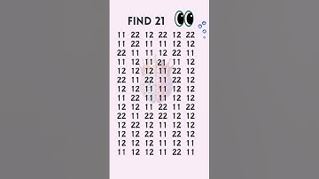 challenge your self to spot 21! in 3 sec? Super Sharp Eyes Can! 🔍👀#brainteasers#iq#shorts