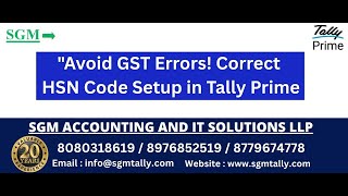 Tally Prime HSN Code Explained 💡 | GST Billing Like a Pro Net Worth
