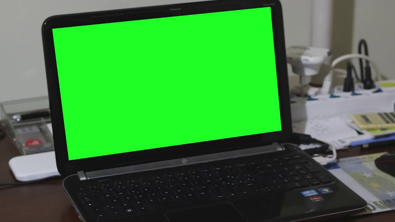 laptops tv green screen YouTube