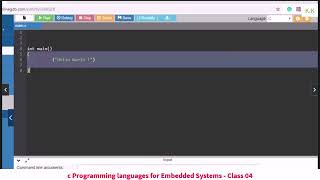 c Programming languages for Embedded Systems - Class 09