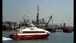 Red Jet 3 Leaving Town Quay Terminal Southampton