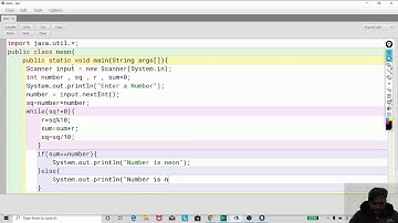 check a number is neon or not in bluej