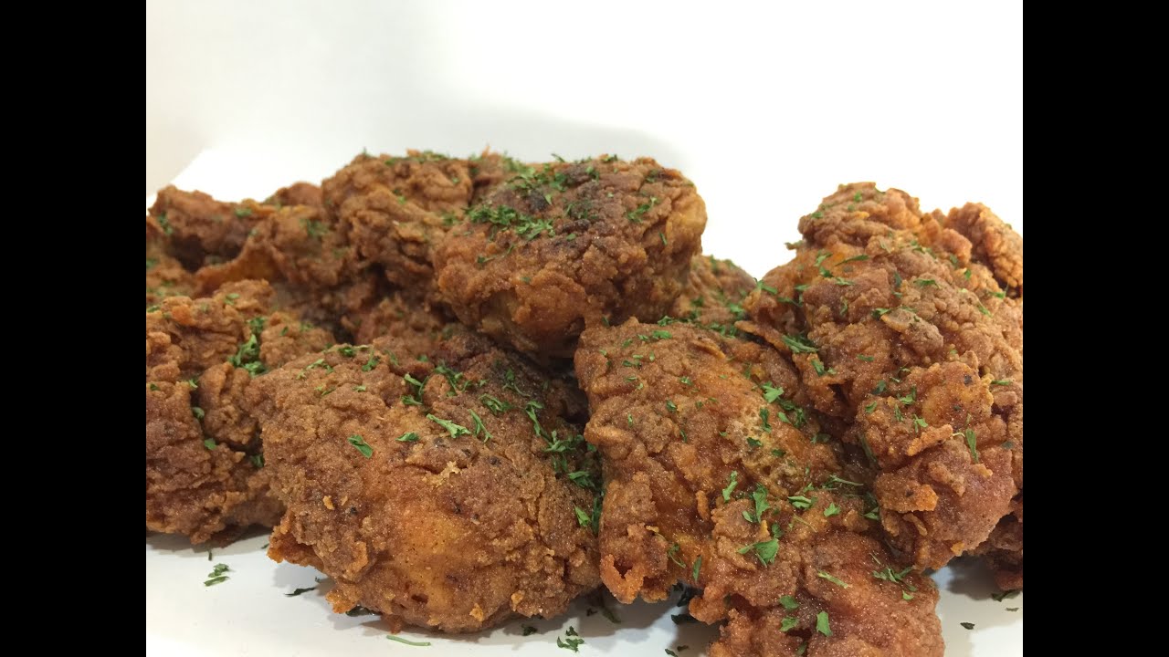Delicious Buttermilk Marinated Fried Chicken in English - YouTube