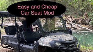 Honda Pioneer 700-4 Car Seat Install