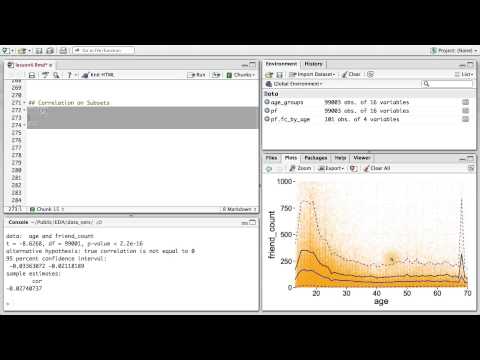 Correlation on Subsets - Data Analysis with R