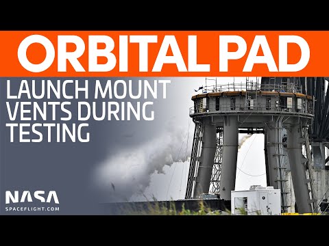 Starbase Orbital Launch Mount Venting | SpaceX Boca Chica