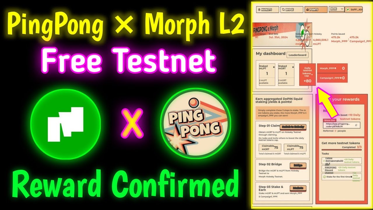 PingPong x Morph L2 Testnet | Reward Confirmed - Don't Miss🔥🔥 - YouTube